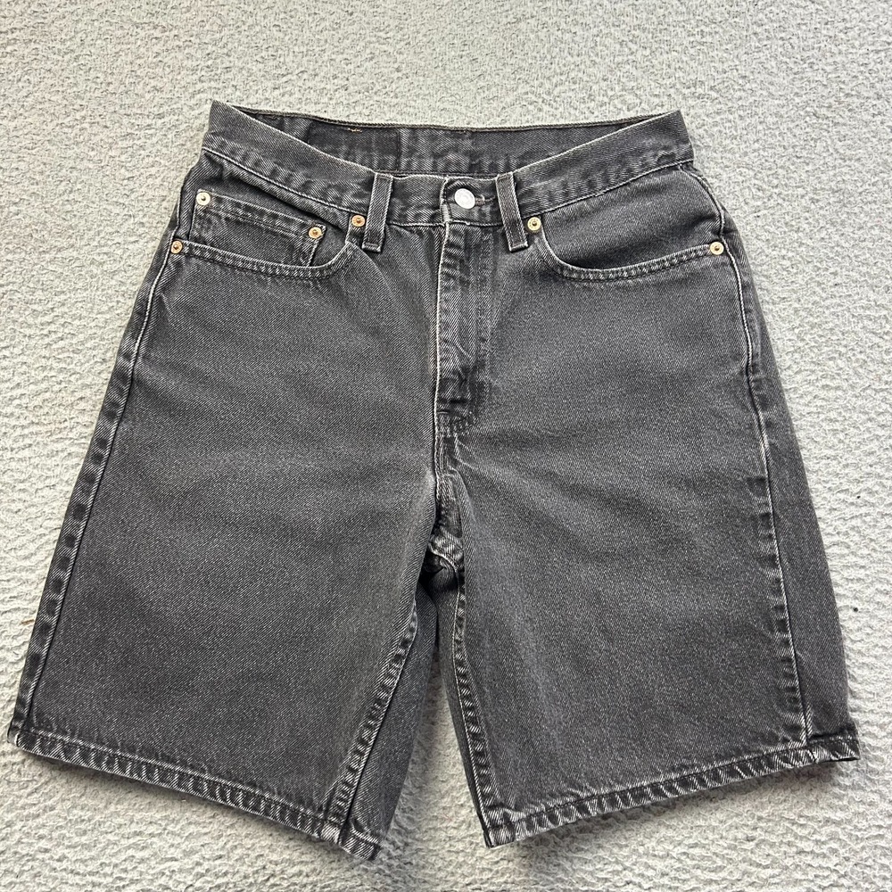 VTG 90s Levi's Men's Black Faded Made in USA 550 Relaxed Fit Shorts FITS 28x9